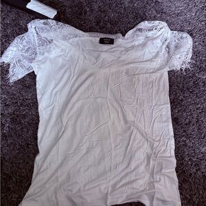 Vici Elegant White Lace Blouse